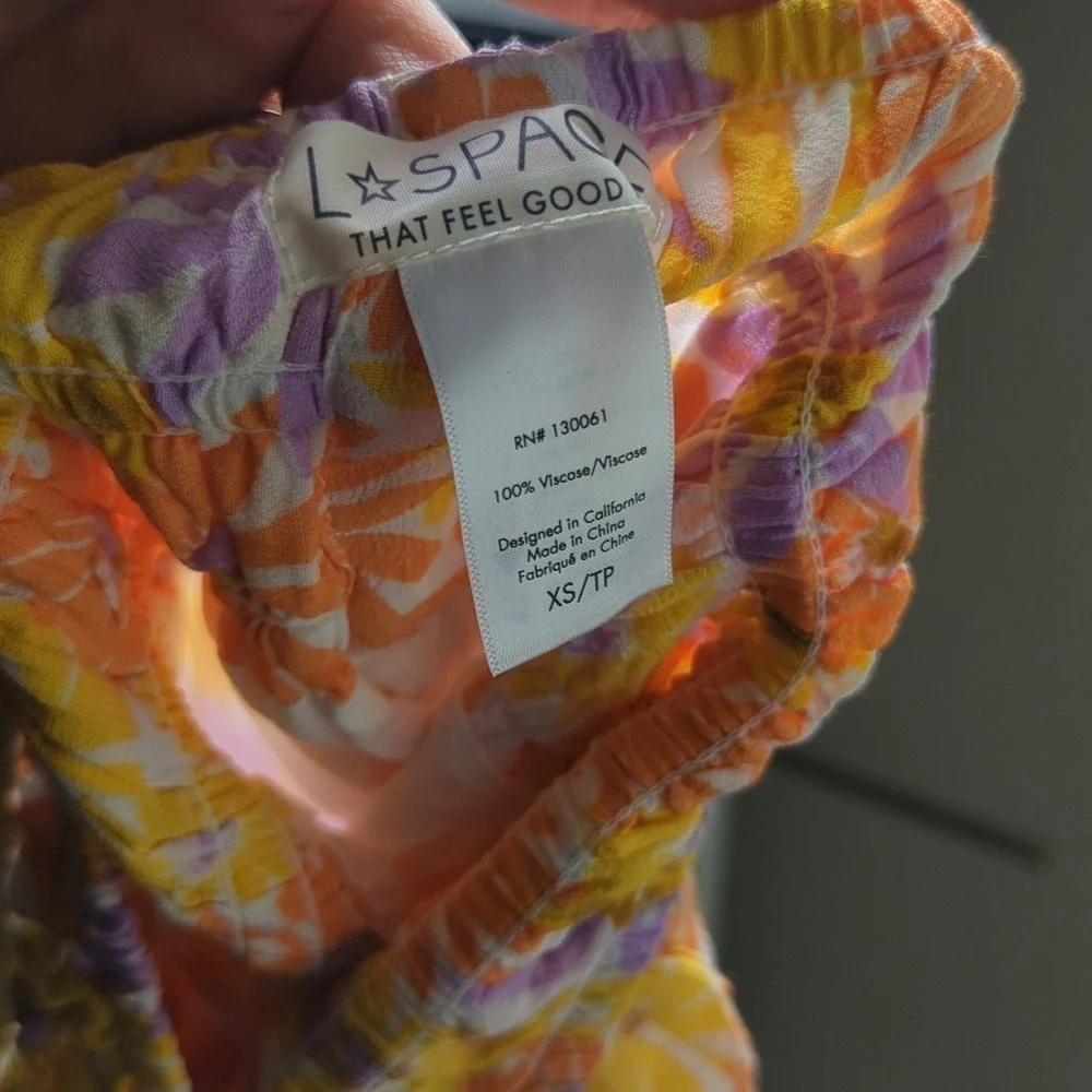 LSpace Oppsie Daisy Skirt Women's XS Floral Orange Golden 2